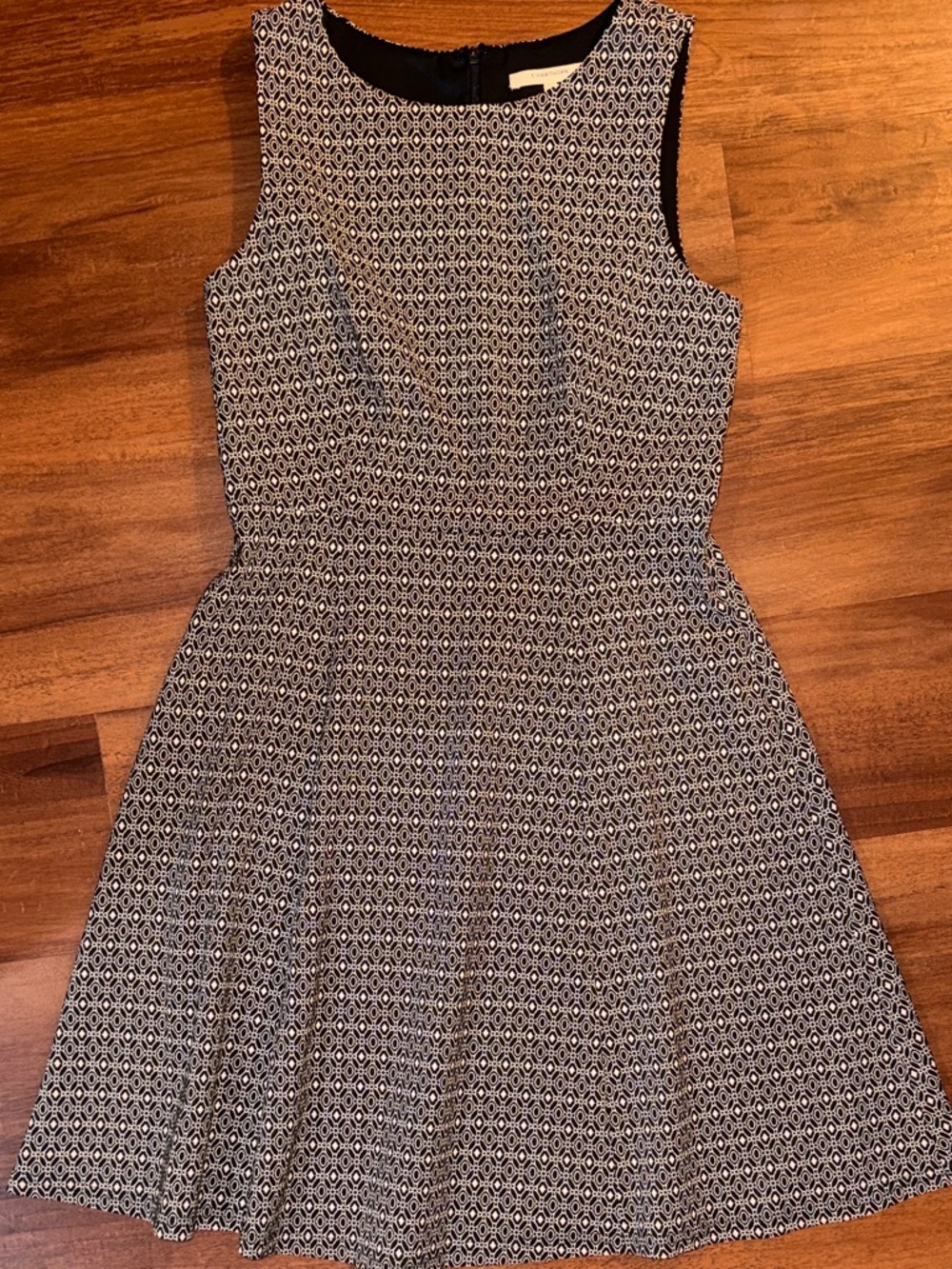 41 Hawthorn Black & White Sleeveless Fit-and-Flare Dress